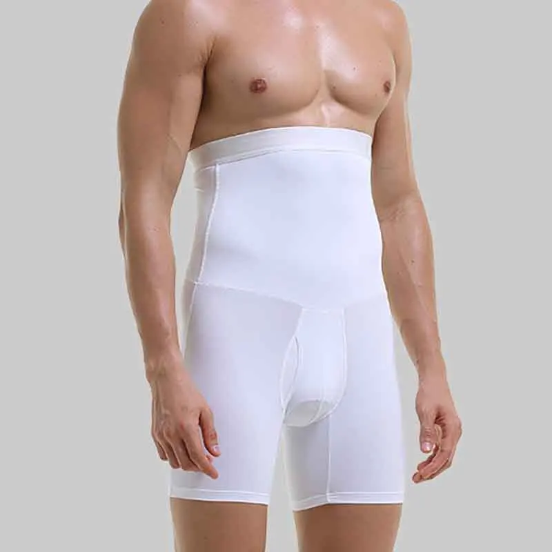 Bragas moldeadoras de cintura alta para hombre, ropa interior moldeadora de Abdomen, Bóxer corto, 4XL