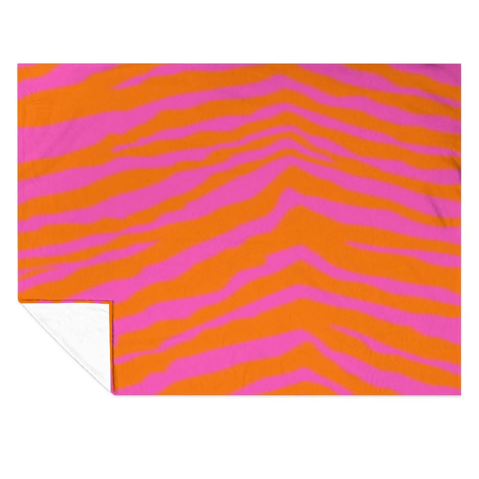

Pink and orange zebra print Throw Blanket Decorative Sofas Thin halloween Warm Blankets