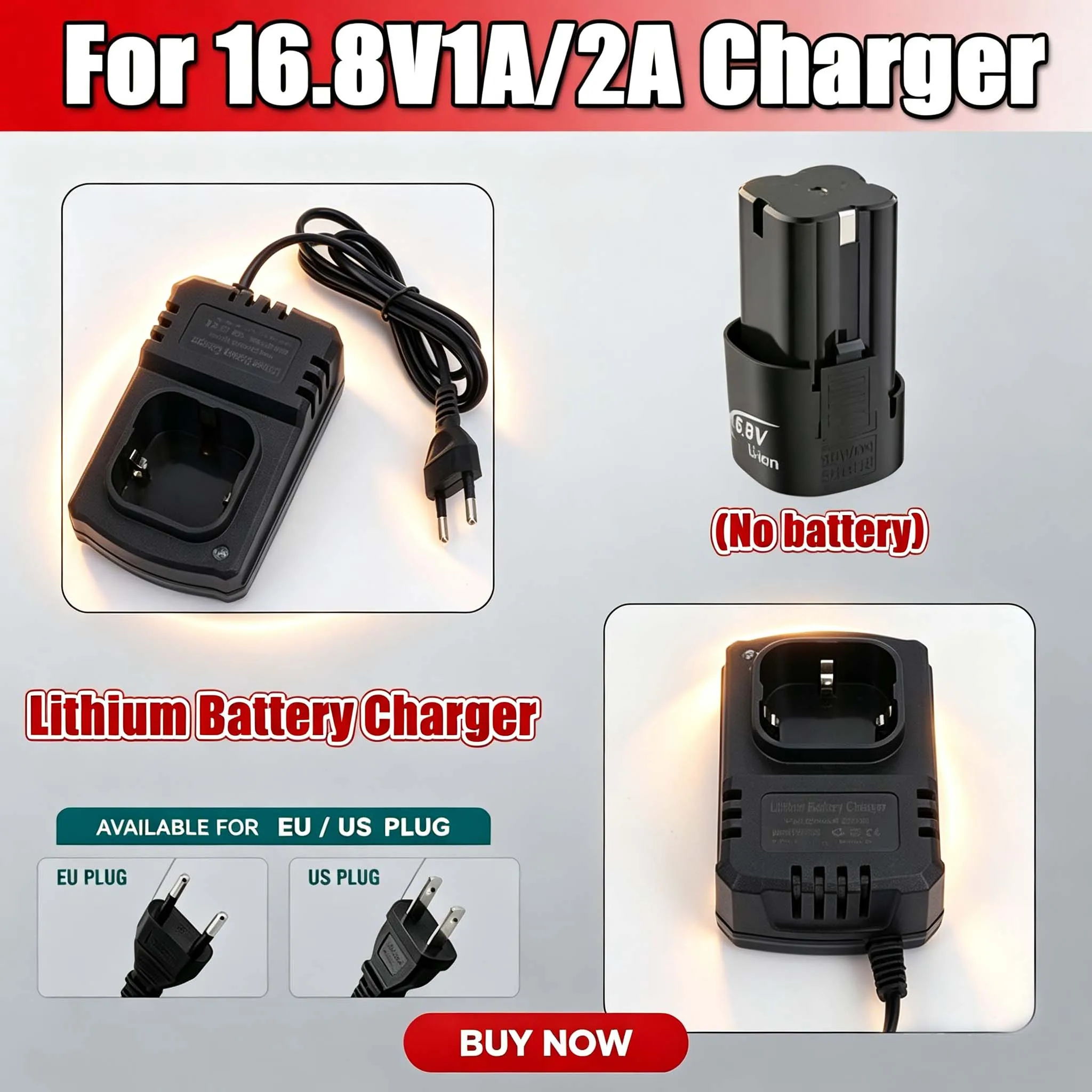 Power Tool Part DC 16.8V US/EU Li-ion Rechargeable Charger Support 100-240V For Electrical Lithium Drill Lithium Screwdriver