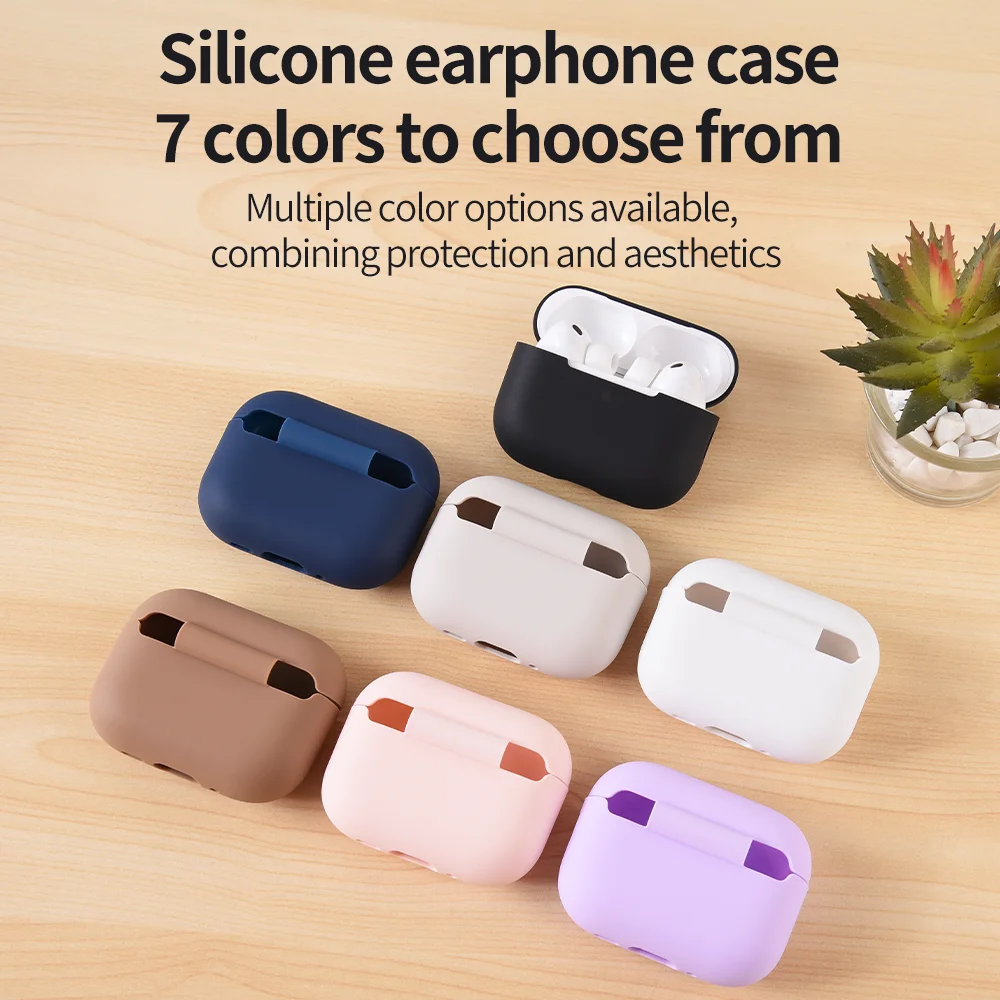 Weiche Silikon-Schutzhülle für AirPods Pro 3 Pro3, Matte Stoßfeste Ohrhörer-Abdeckung, Drahtlose Kopfhörer-Hülle Zubehör – Detail 3