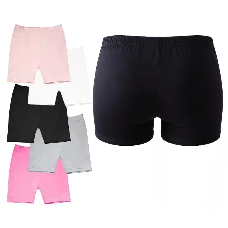 

4pcs Girls Safety Pants Modal Dance Leggings Shorts Soft Candy Color Panties Girls Underwear Short tights Aged 3-12 Years