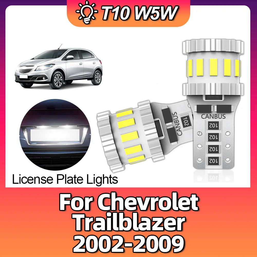 194 W5W T10 LED Canbus Car License Plate Lights Interior Bulb For Chevrolet Trailblazer 2002 2003 2004 2005 2006 2007 2008 2009