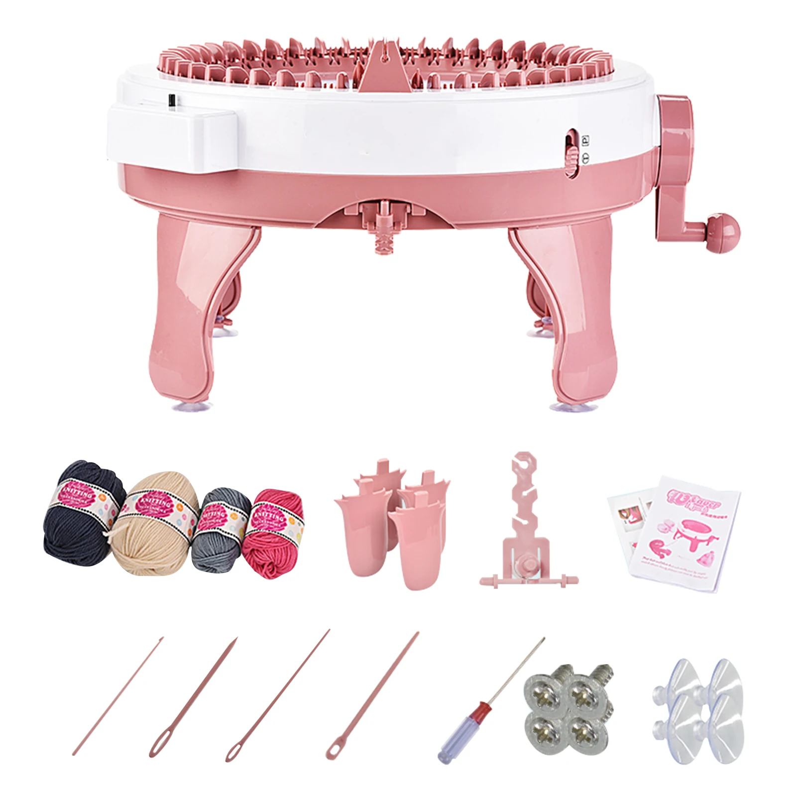 Mini 48Pin Macchina per maglieria Tessitura Giocattoli educativi per bambini Cappello Sciarpe Maglione Materiale plastico di alta qualità