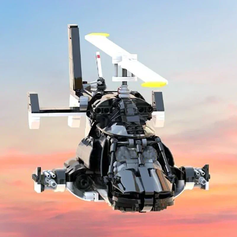 Military Christmas MOC Building Bricks Special Ops Helicopter Air Wolf Model Technology Modular Blocks Gift Toy DIY Set Assembly