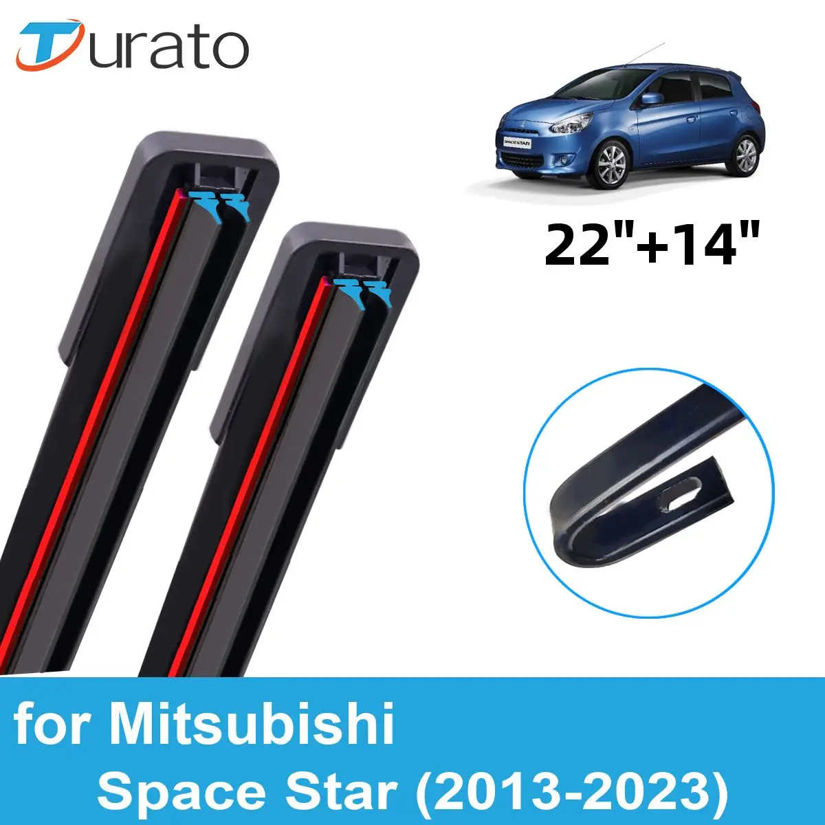 

2 шт., щетки стеклоочистителя переднего стекла для Mitsubishi Space Star 2013-2023
