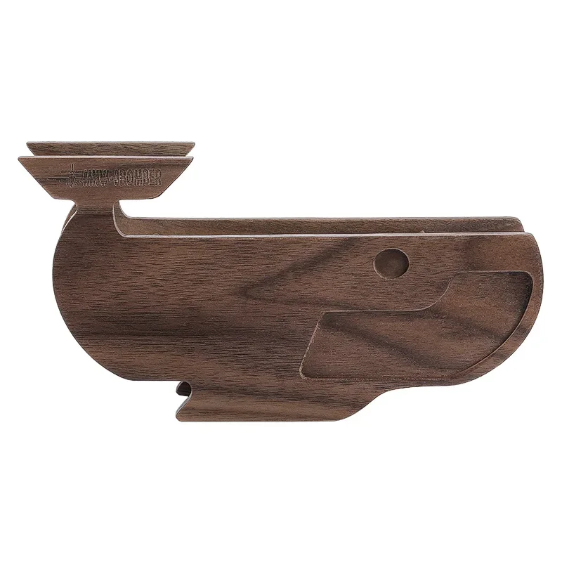 Whale Shape Coffee Filter Holder V-shaped Black Walnut Wooden Rack Durable And Firm Open Filter Paper Holder