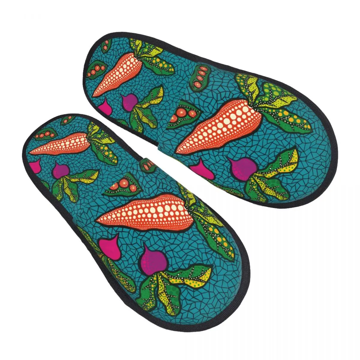 

Custom K-Kusama Yayoi Guest Slippers for Bedroom Women Abstract Art House Slipper