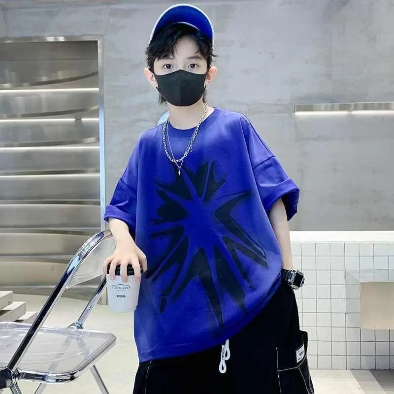 Boys' Tie Dye Short Sleeve T-Shirt Summer New Streetwear Casual Printed Toddler Boys Trendy Top