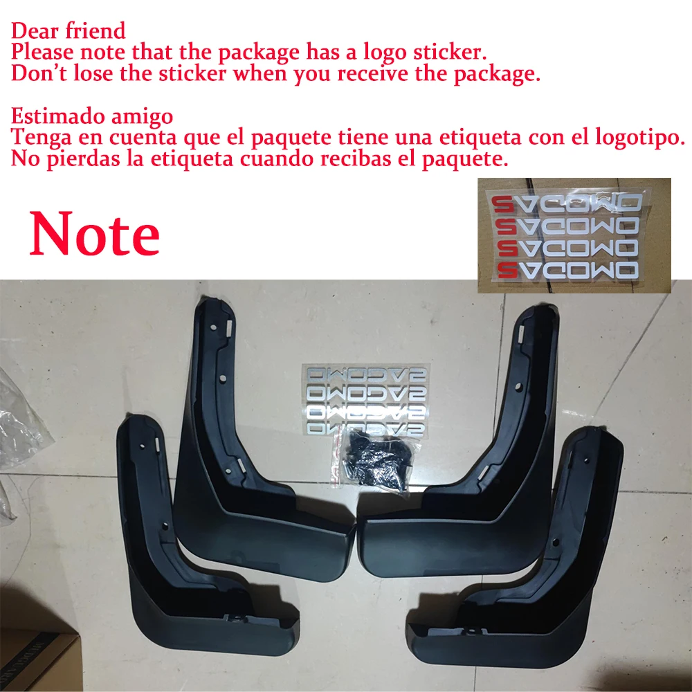 For Chery Omoda 5 FX Ofashion C5 Omoda 2024 Accessories 2022~2025 Mudguards Fenders Rear Muds Guard Front Mud Flap Accessories