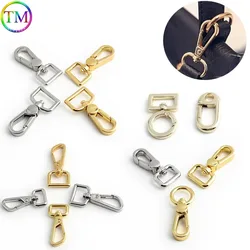 Metal Swivel Trigger Lobster Clipe, Fecho Anel, fivela para o Saco, Hanger Strap, Cadeia Bolsa, DIY Webbing Acessórios, 10-50Pcs