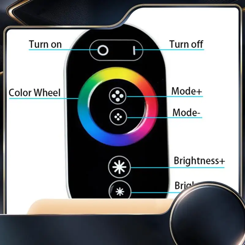 

Светодиодный радиочастотный пульт дистанционного управления RGB-контроллер для RGB-ленты, 10 А/канала, 12 В постоянного тока/24 В, диммер сенсорной панели, радиус макс. 20 м-N34R