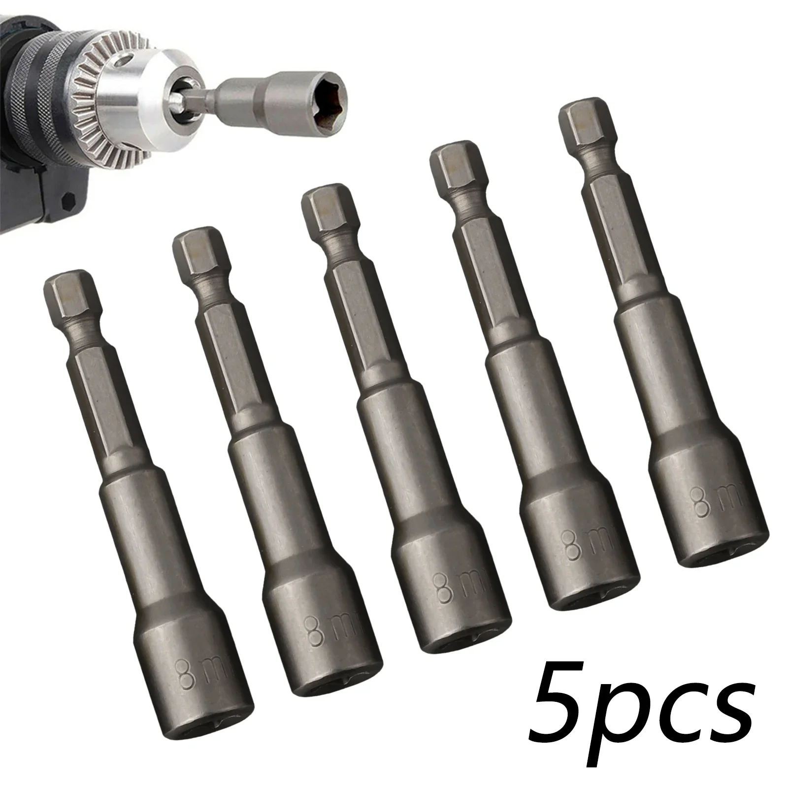 Nut Hex Socket Screw Set Mm Roofing Setter Tech Tek Tool 5Pcs 8 Bit Cladding Drill Driver Hot Sale New Practical