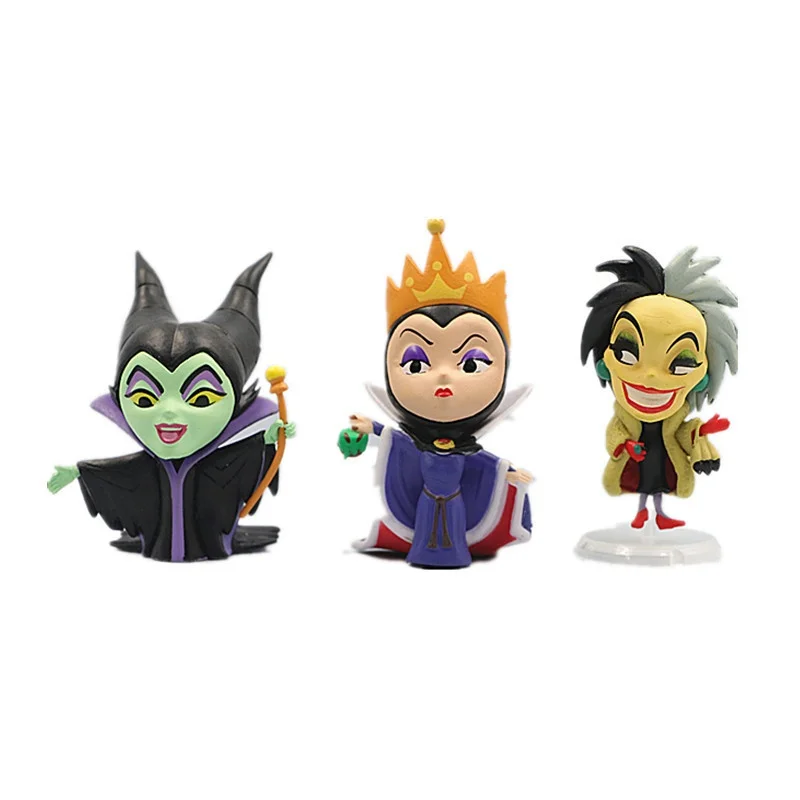Anime Maleficent Petit Villain Poisonous Witch Movie Cruella De Vil Queen Character Model Figure Decoration Toys Christmas Gift view 4