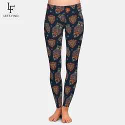 LETSFIND-pantalones de cintura alta con estampado Digital de búho para mujer, mallas elásticas de Fitness, novedad