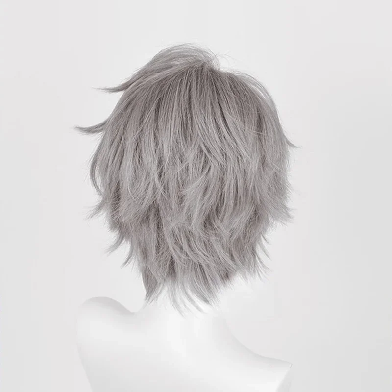 Jusqu'à Cosplay Anime Alien scène Cosplay accessoire nouvelle perruque argent gris cheveux hommes conmic-con noël Holloween