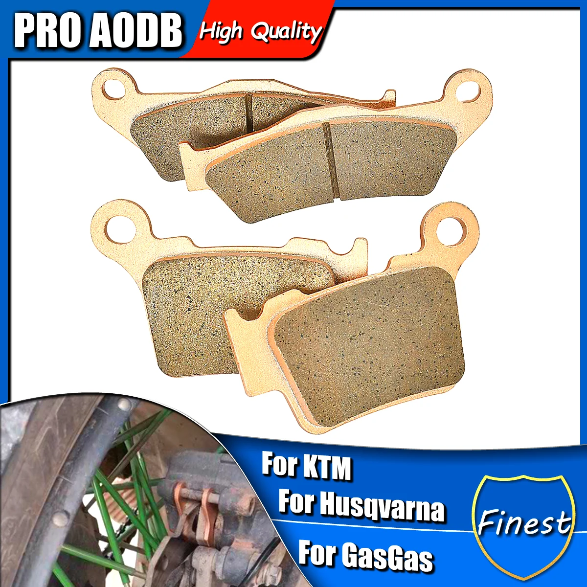 For KTM Motorcycle EXC EXCF SX SXF XC XCF XCWF Tpi 85 125 250 300 350 450 2003-2023 Sturdy Durable Front & Rear Brake Pads