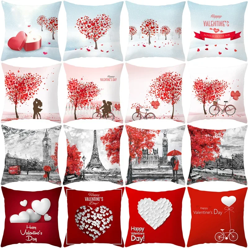 

Heart Pillow Cover Valentine's Day Cushion Cover Pillow Case Office Chair Sofa Bed Home Decor Throw Pillow Cover