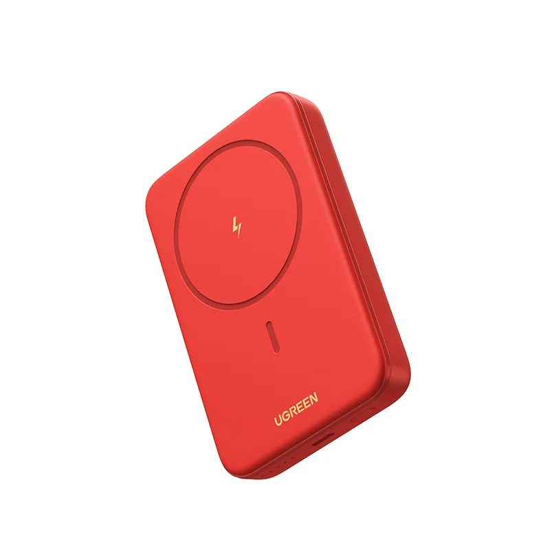 UGREEN 마그네틱 휴대용 충전기 10,000mAh 무선 휴대용 파워뱅크 USB-C 케이블 강력한 자력 배터리 팩