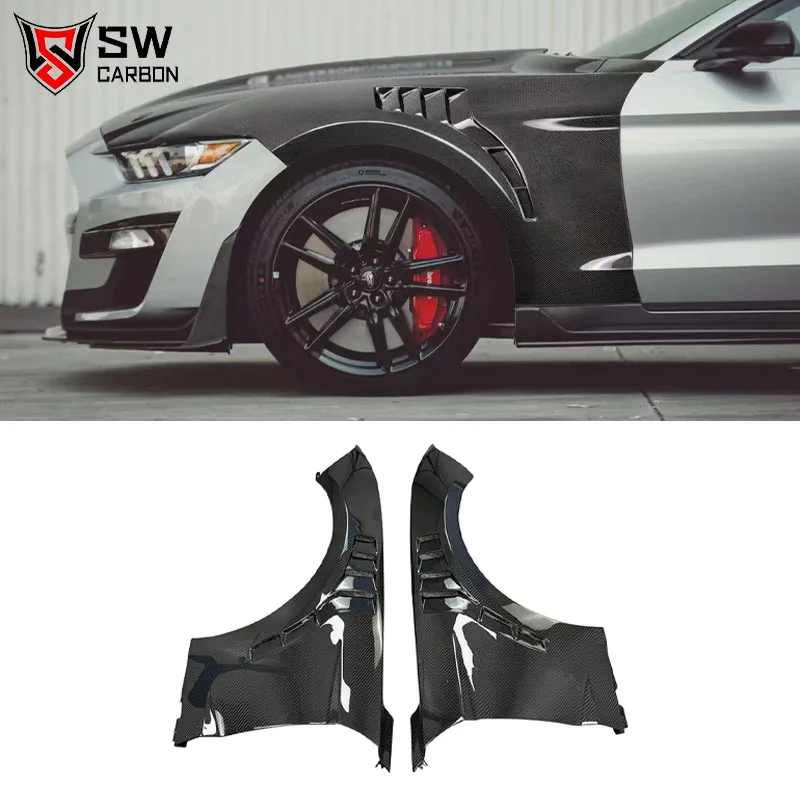 

High Quality TPF Style Dry Carbon 2024 Lightweight Side Carbon Fiber mudguard for Ford Mustang Car Parts