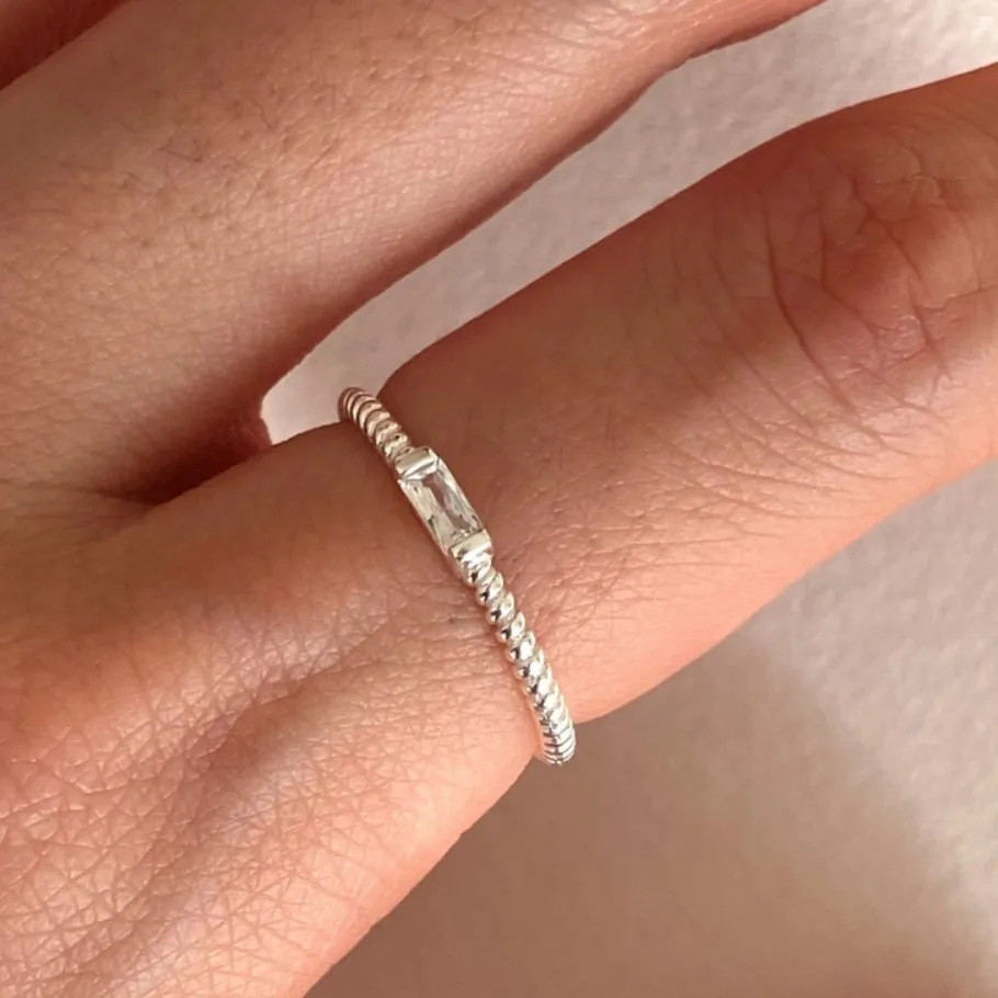 Dating-Ring aus 925er-Sterlingsilber, quadratischer Zirkon, Ringe für Damen, Verlobung, elegante Party-Schmuck-Accessoires, Großhandel mit Schmuck – Detail 2