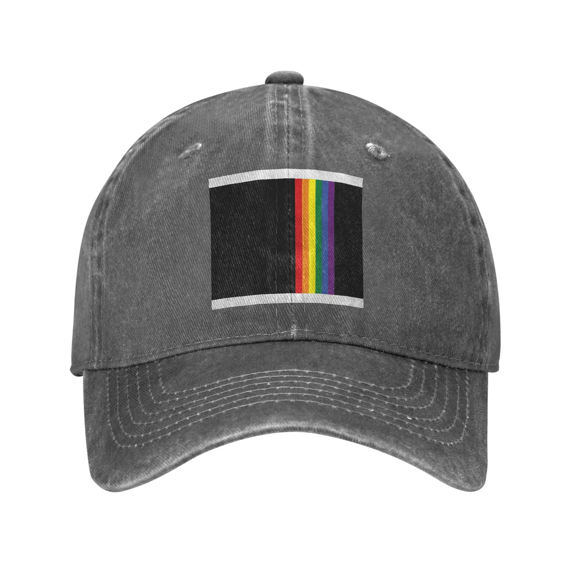 Rainbow Pride LGBT Strip Denim Cap Casual Baseball Caps Adjustable Hat Summer Unisex Baseball Hats