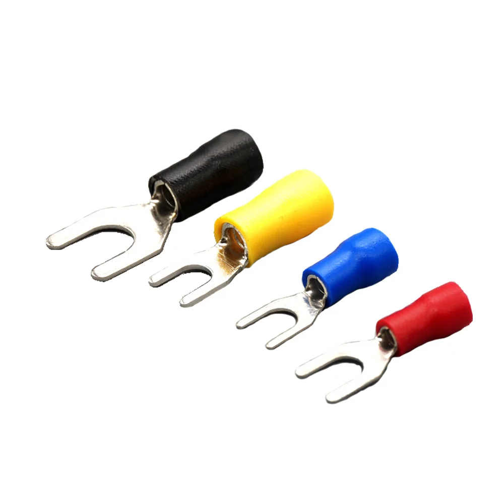 

100PCS/LOT SV1.25-3.2/3.5/3.7/4/5/6/8 Cold pressing end head fork-shaped insulated end head u-shaped end head