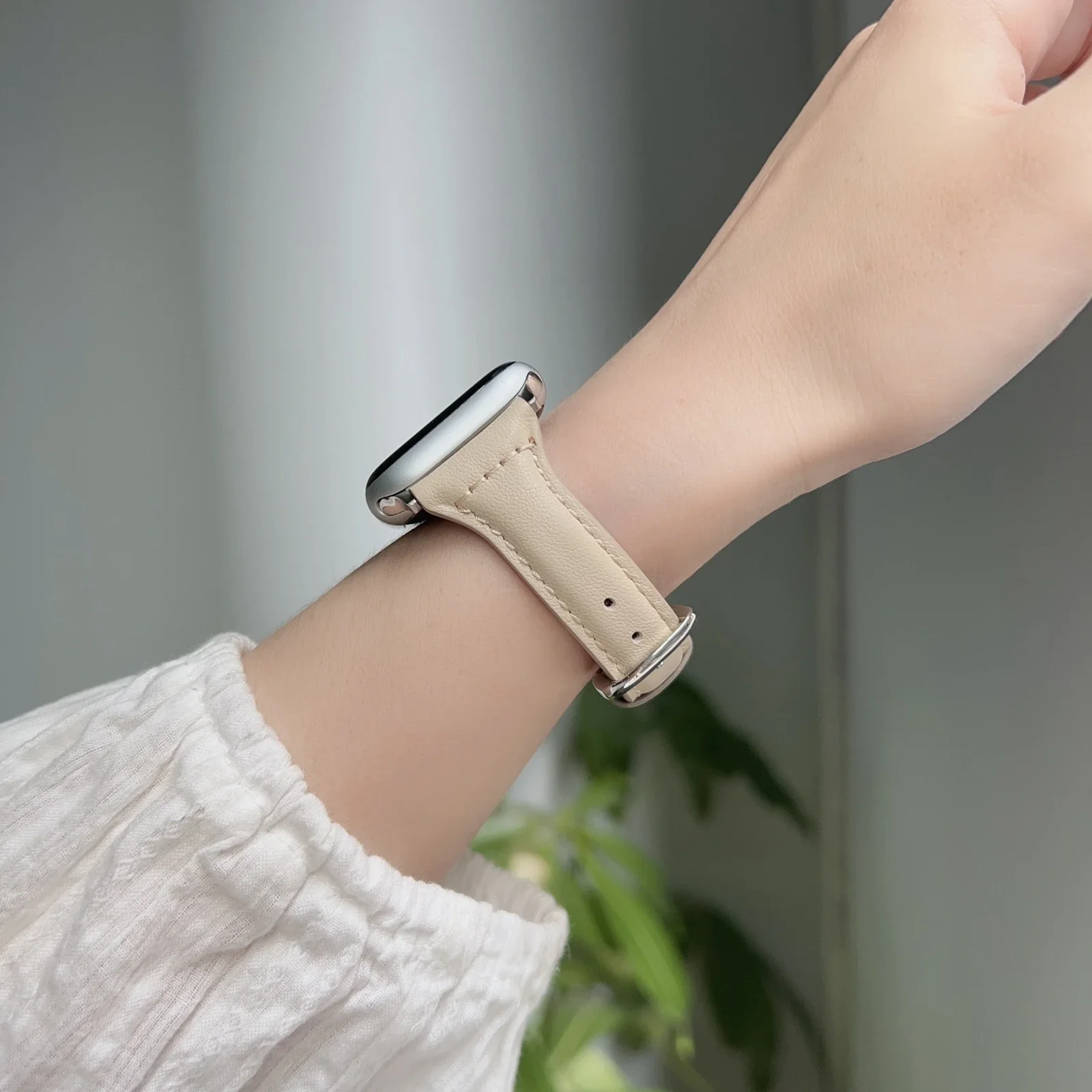 優れたレザーループ Apple Watch バンド女性シリーズ 10/9/8/7/6/5/4/3/2/38 ミリメートル 40 ミリメートル 41 ミリメートル 42 ミリメートル 44 ミリメートル 45 ミリメートル 46 ミリメートルストラップ