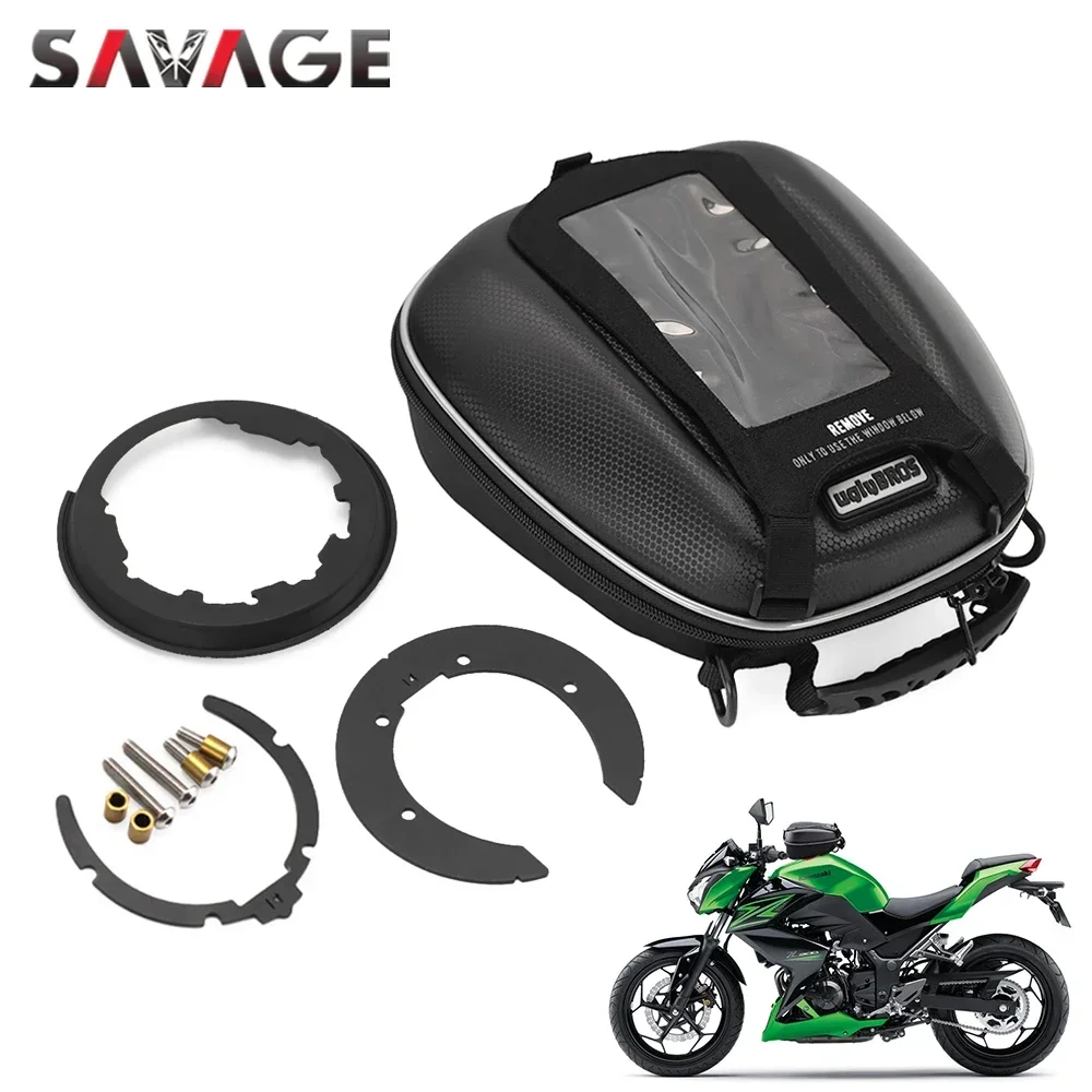 

Fuel Tank Bag Luggage For KAWASAKI NINJA 125 250R 300 EX250R Z250 Z300 Motorcycle Accessories Waterproof Racing Bags Tanklock