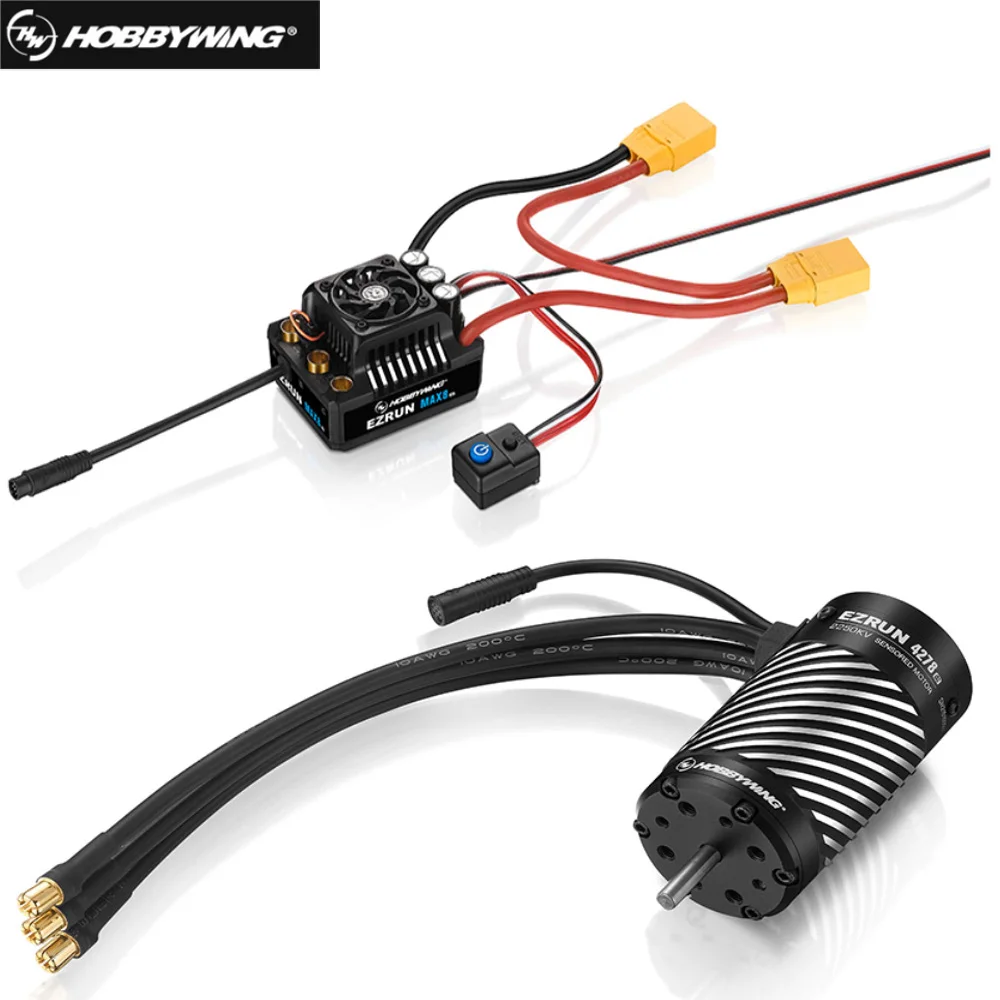 Hobbywing EZRUN MAX8 G2 160A ESC 4278SD 2250KV / 4268SD 2500KV Inductive Brushless Motor Combo for 1/10 1/8 RC Model Car Buggy