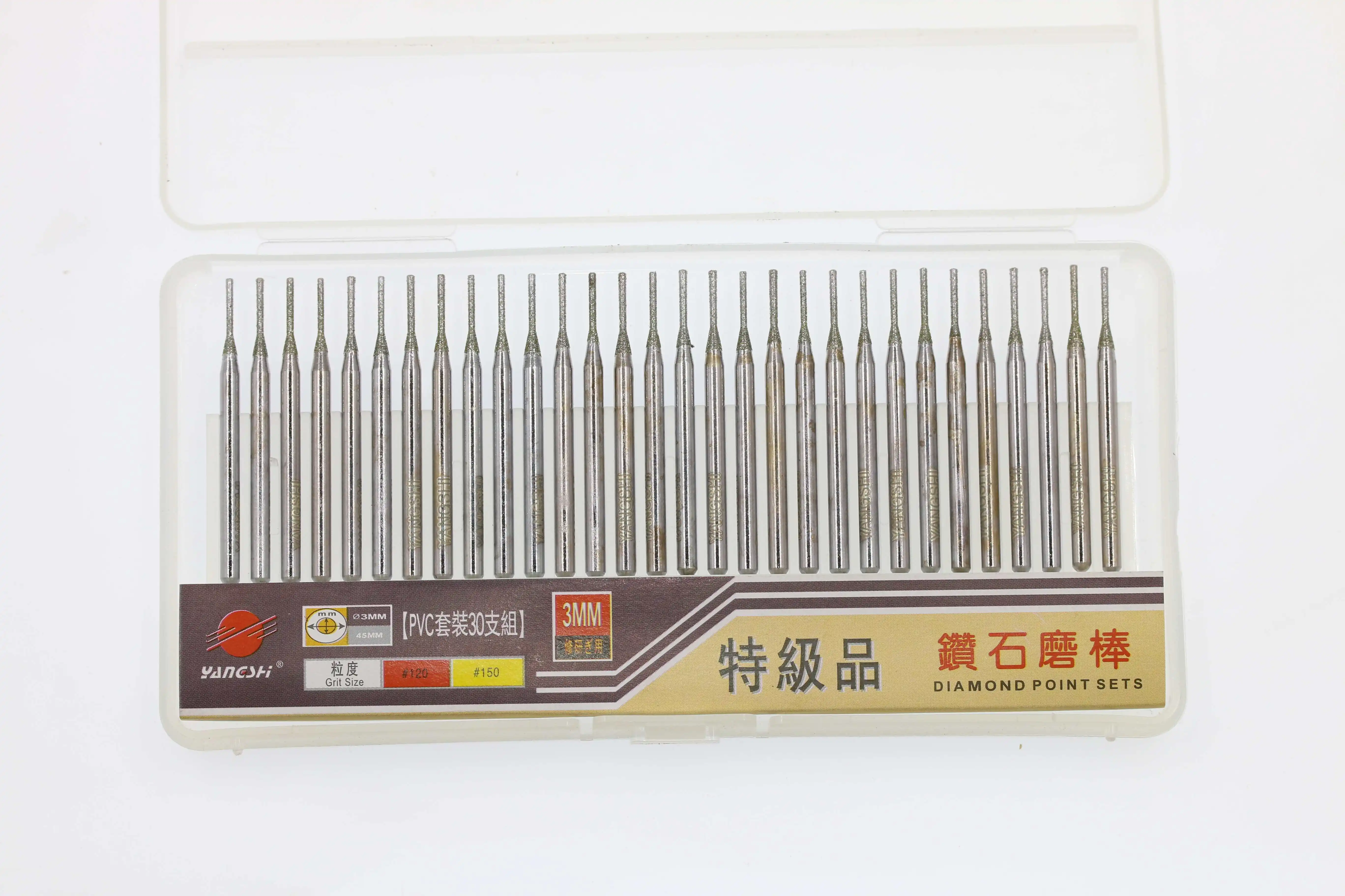 30pcs Premium Diamond Burrs Set Boron Nitride Grinding Sticks Diamond Grinding Heads Rotary Tool Accessories