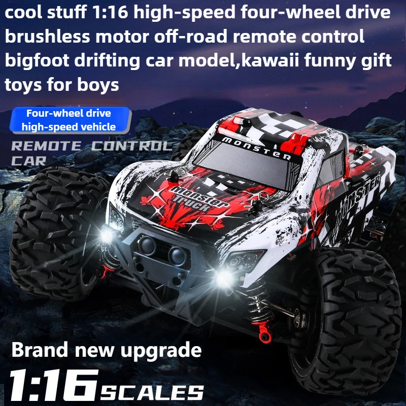 

70km/h High-speed 4WD Rc Truck,1:16 Brushless Off-road Bigfoot Rc Drift Car,Monster Truck,Kids Toys,Cool Stuff Rc Car Funny Gift