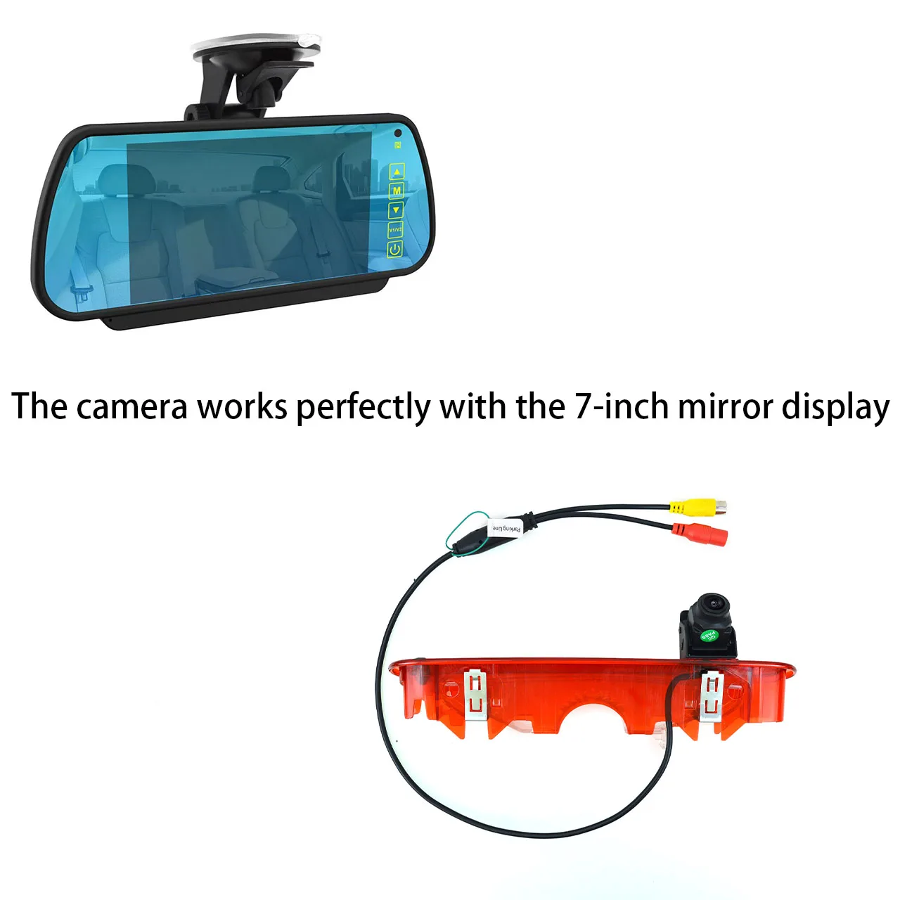 Brake Light Reversing Camera For Renault Kangoo 2007-2021,Mercedes Benz Citan 2012-2021 7 inch rearview mirror monitor optional