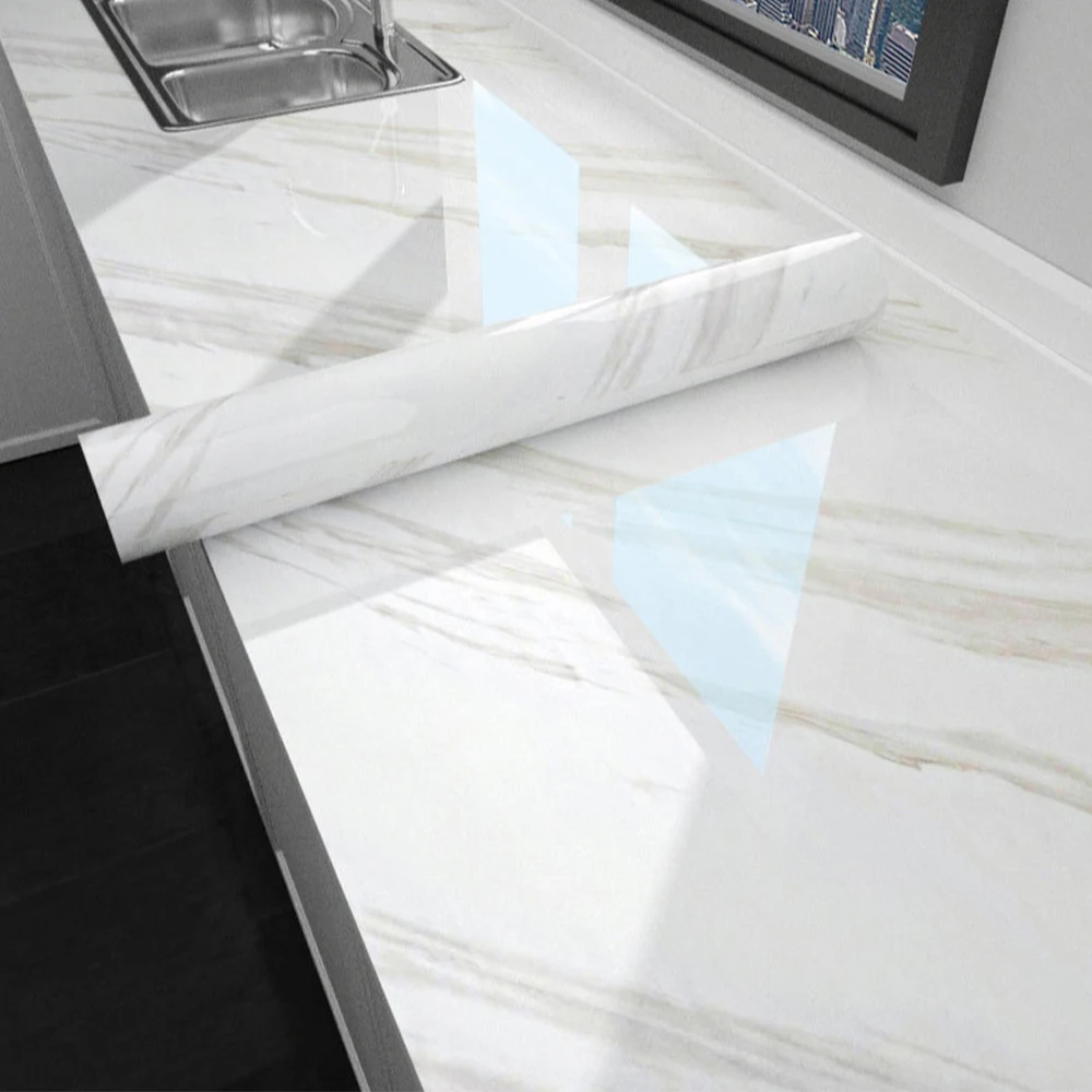 

Modern Marble Kitchen Home Peel and Stick Wallpaper For CounterTable Desk Bathroom PVC Waterproof Self Adhesive Contact Paper