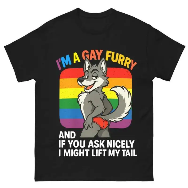 

Women's LGBTQ+ Furry Graphic Tee, "I'm A Gay Furry" Pride - Themed Print, Inclusive Community Casual Top