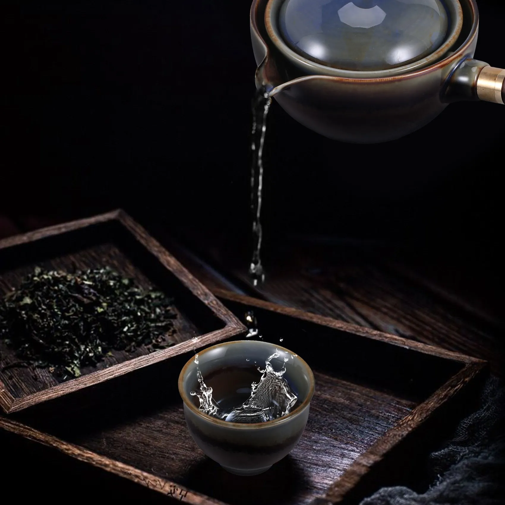 

P4-Porcelain Chinese Gongfu Tea Set Portable Teapot Set With 360 Rotation Tea Maker And Infuser Portable All In One Gift