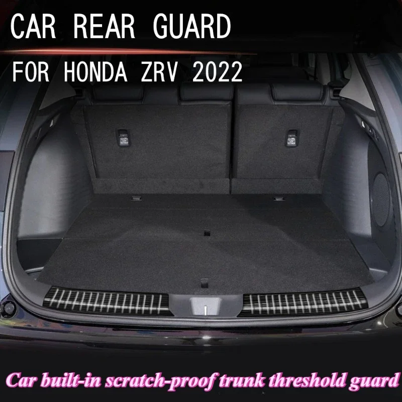 Car Built-in Scratch-proof Trunk Threshold Guard Stainless Steel Interior Accessories for 2022 Honda ZRV US Version HRV