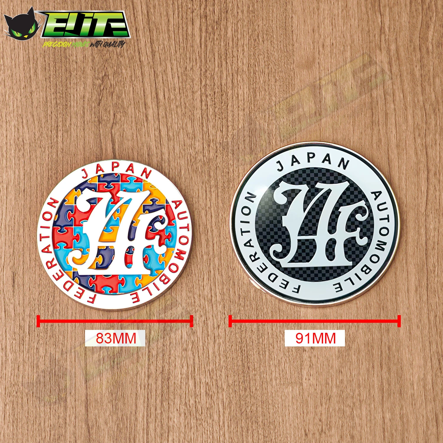 Japan Automobile Federation JAF METAL Emblem Badge For All Cars Japan Automobile Federation JAF METAL Emblem Badge For All Cars