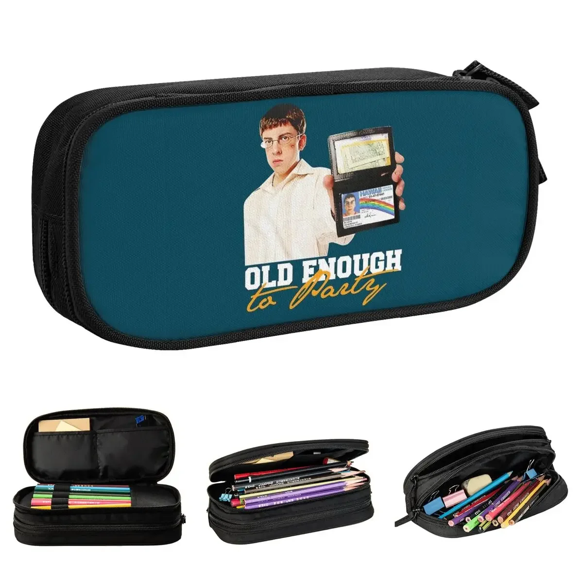 Cute Superbad Mclovin Pencil Case Pencil Box Pen for Student Big Capacity Bags Students School Zipper Stationery