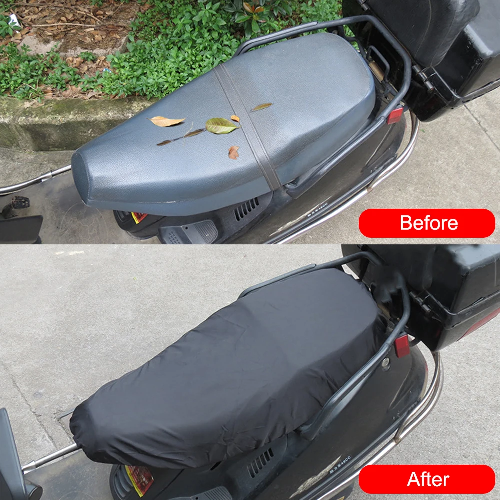 Fundas para asientos de motocicleta, fundas de cojines con aislamiento térmico, funda de asiento impermeable, protección solar, funda de sillín Flexible Universal