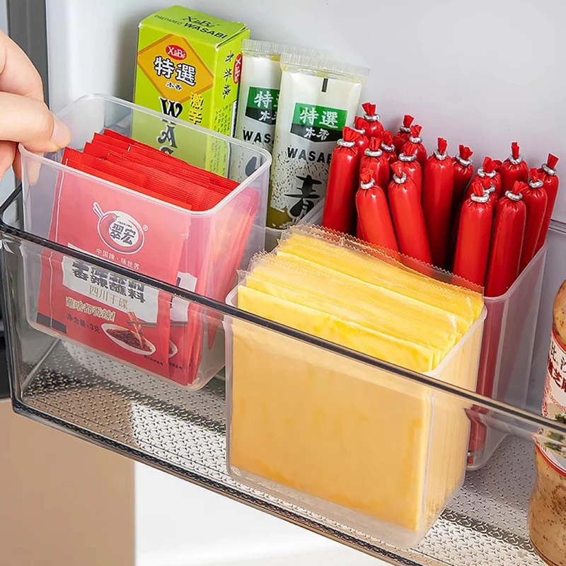 Frigorifero cibo scatola di immagazzinaggio fresca frigorifero porta laterale frutta verdura spezie contenitore per alimenti contenitore per Organizer da cucina scatole di immagazzinaggio