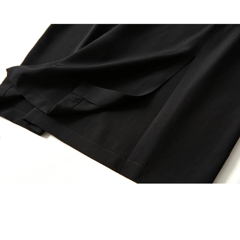 Fengbaoyu 100% Natural Silk Women's Half-Dress Simple and Elegant Mid-Length Dress for Business and Casual Wear Soft Delicate