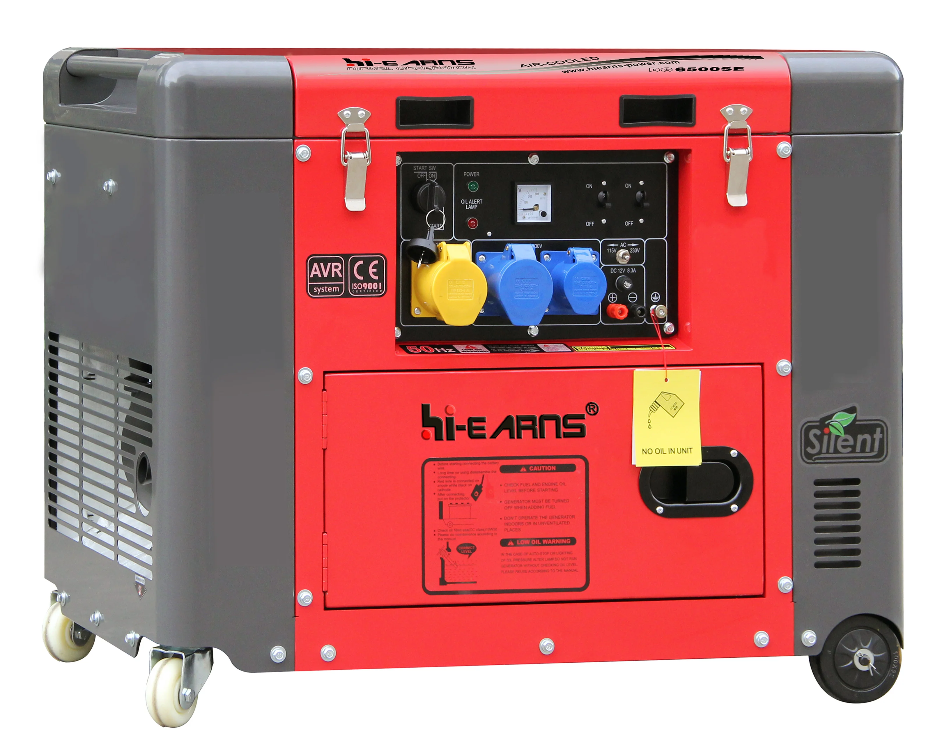 

hiearns 5kw tiger electric motor die·sel generator top lift silent series DG8500se HR192FD die·sel engine