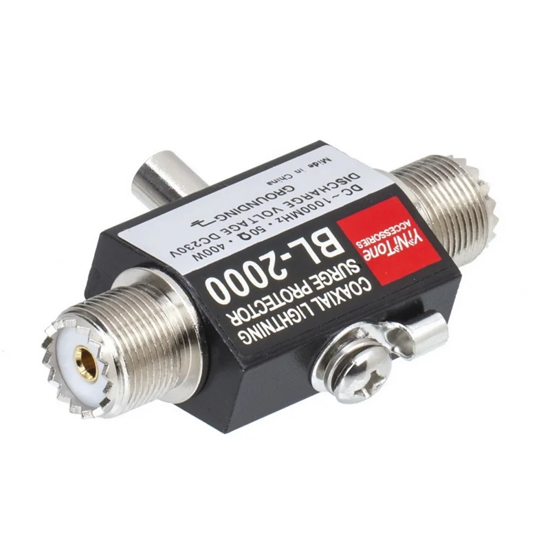 BL-2000 Coaxial Lightning Surge Protector PL259 Female To PL259 Female Coaxial Lightning Arrestor DC-1000Mhz