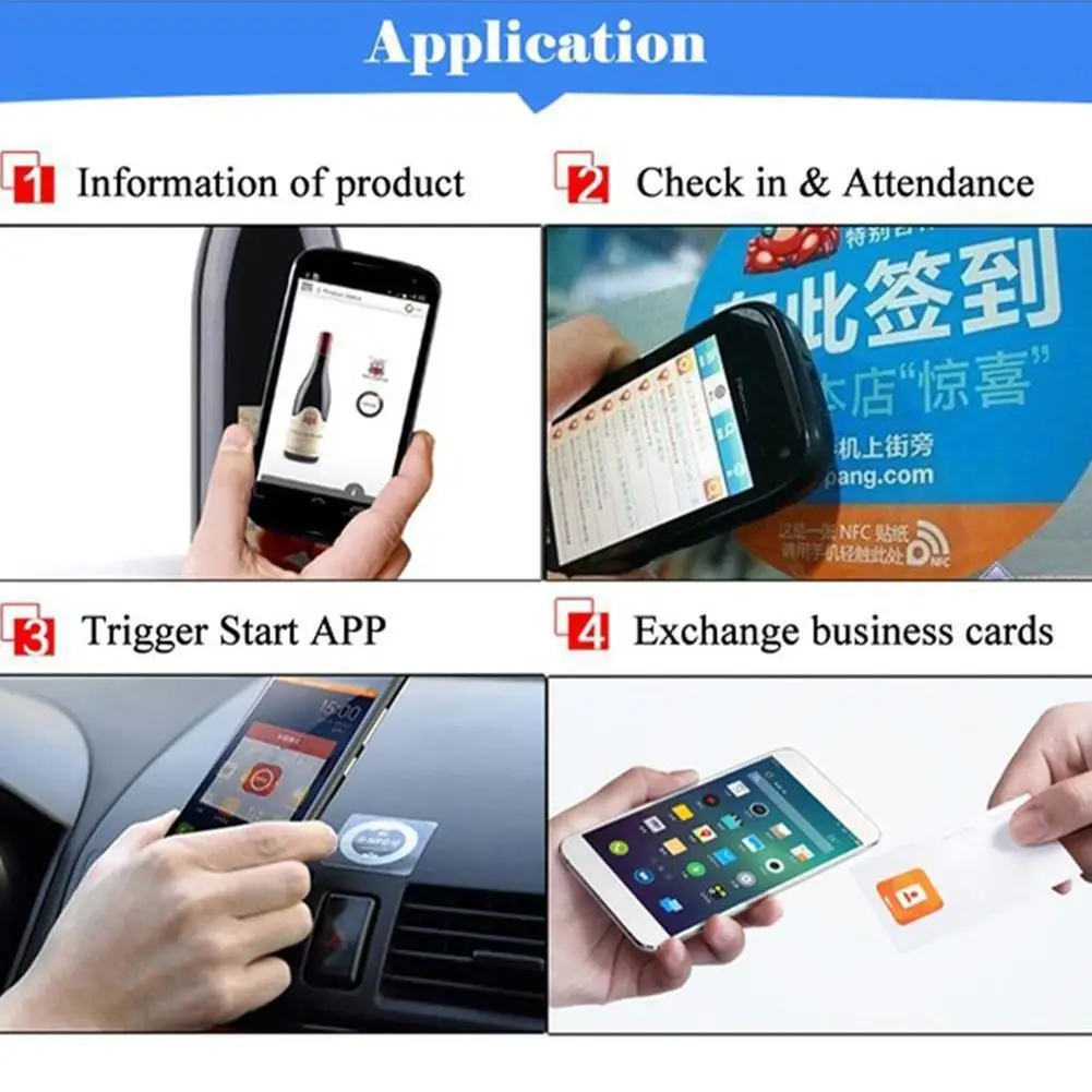 Inlay molhado NFC Chip Etiqueta, Etiqueta Ntag213, Dropshipping, 2x1cm, 13.56MHz, NTAG213, 10pcs