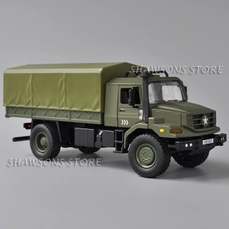 

KDW 1:36 Scale Diecast Model Military Truck Toy 23cm Transport Vehicle Miniature Replica Collectible Big