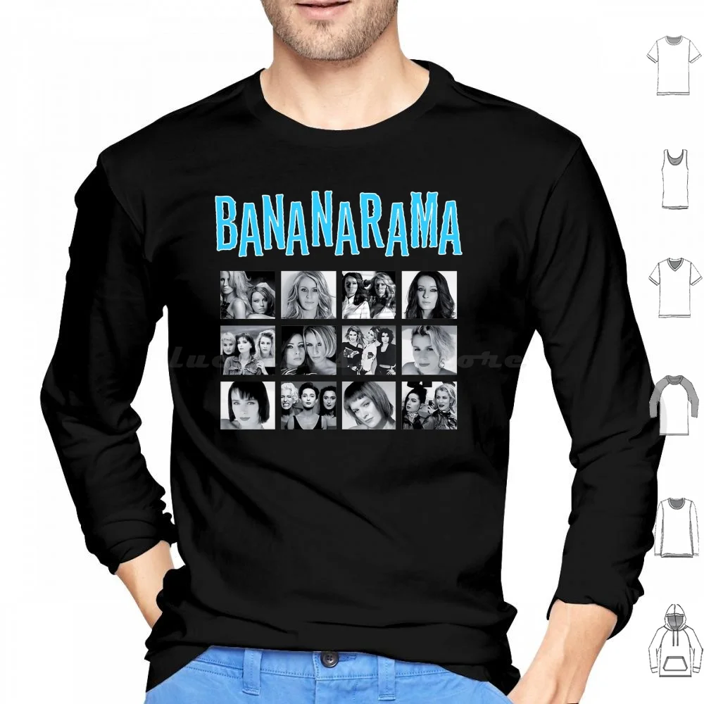 Bananarama Hoodie cotton Long Sleeve Bananarama 80S Pop Wake Me Up Pop Music Pop Group Vintage Retro Music Bananarama