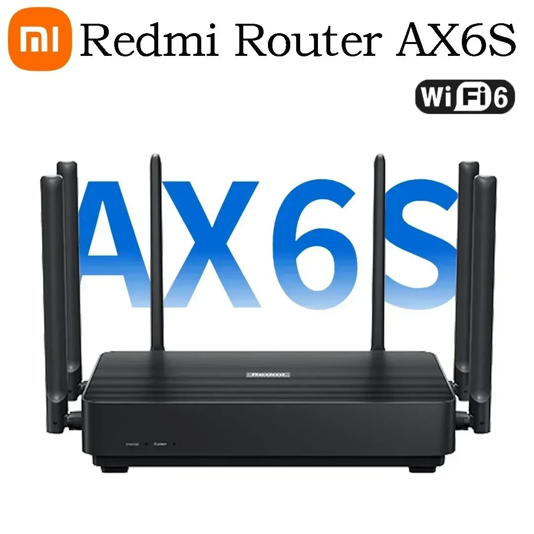 Xiaomi Redmi Ax6s Wifi 6 Router 3200 Mbps 2,4/5 GHz Dual Frequency MIMO-OFDMA High Gain Mesh Route MT7622B Dual-core 1.35GHz CPU