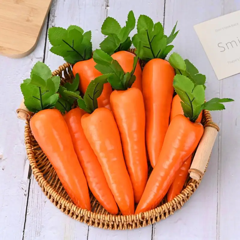5/10Pcs Artificial Carrot Foam Vegetable Photo Prop Food Toy Mini Toys Decorations Party Favor Fake Vegetables