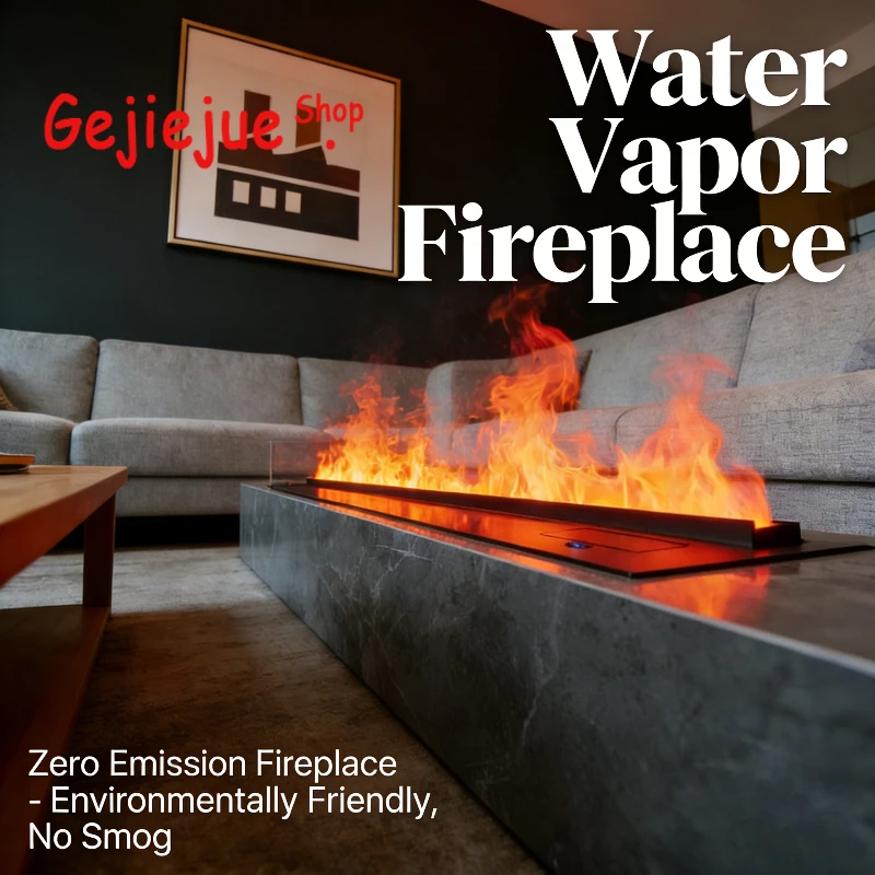 スマートホームTuyaアプリ制御3D噴霧式暖炉、リビングルーム、寝室、ホテル、スパセンター暖炉、加湿器付き暖炉