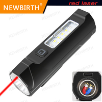 1000LM Rechargeable LED Flashlight - COB Floodlight Magnetic Work Light, Portable Pen Clip Headlamp for Outdoor Hiking Fishing